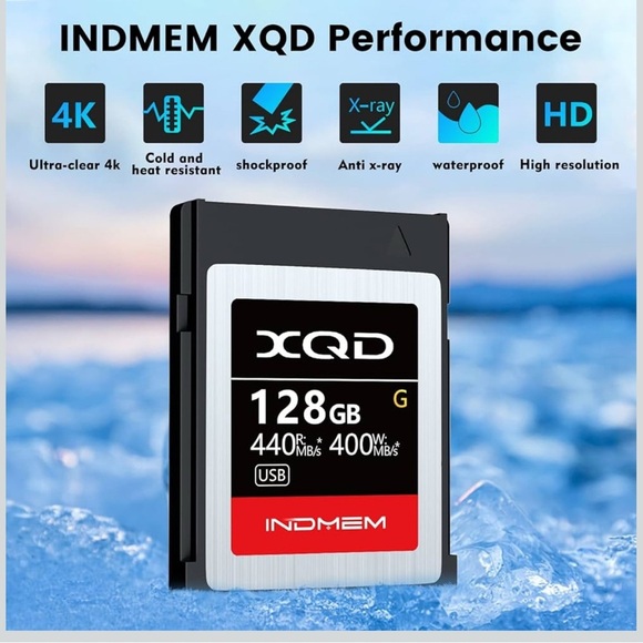 XQD Memory Card 128GB - Black and Red - Picture 3 of 7